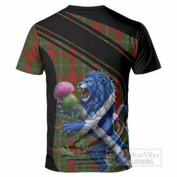 Strange (Strang) Tartan Crest T-Shirt Scottish Lion Rampant Thistle