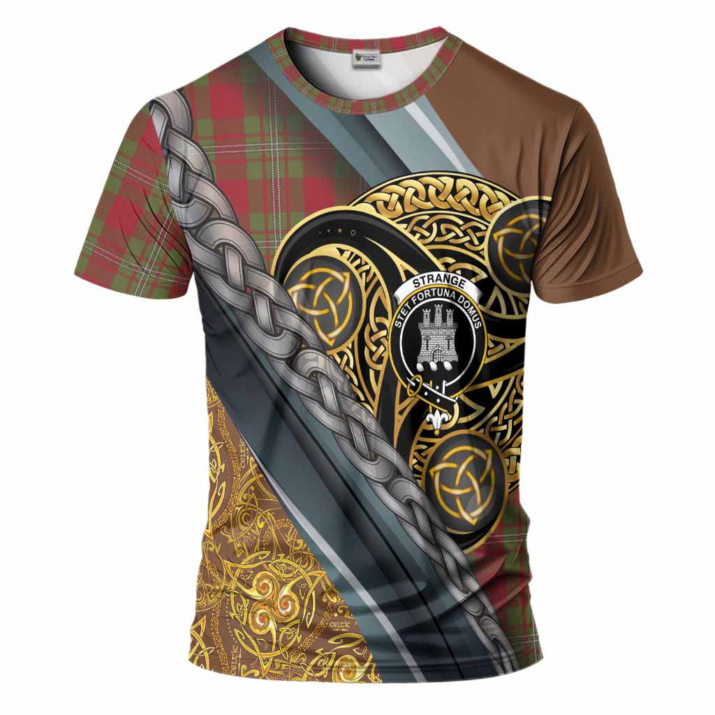 Strange (Strang) Tartan Crest T-Shirt Scottish Triskele Celtic