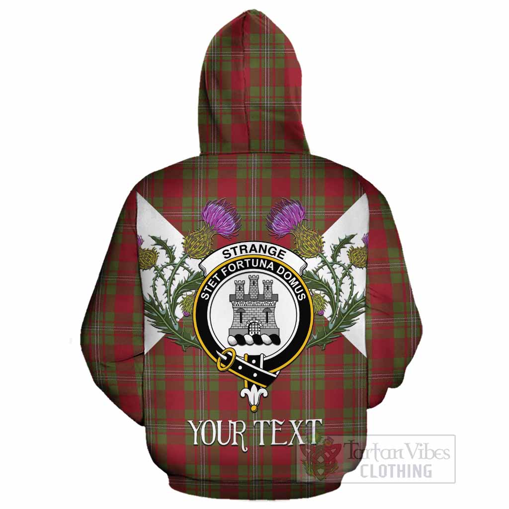 Strange (Strang) Tartan Family Crest Cotton Hoodie Scottish Burns Night Thistle Floral