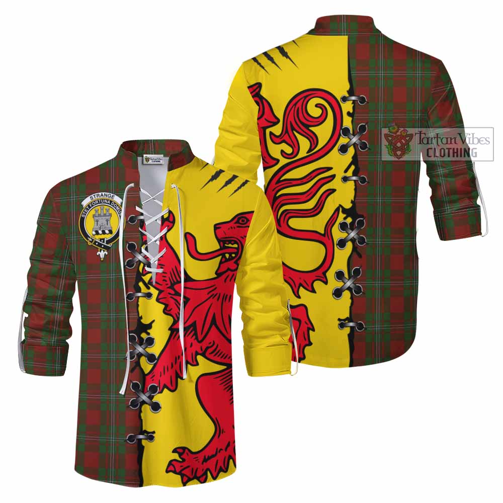 Strange (Strang) Tartan Family Crest Ghillie Kilt Shirt Lion Rampant Honor - Tartan Vibes Clothing