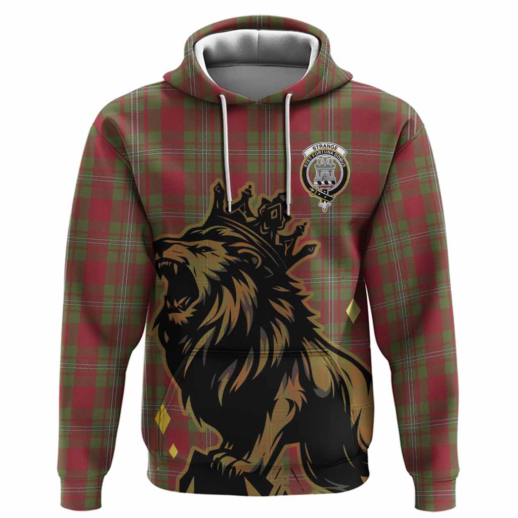 Strange (Strang) Tartan Family Crest Hoodie Crowned Lion Roaring