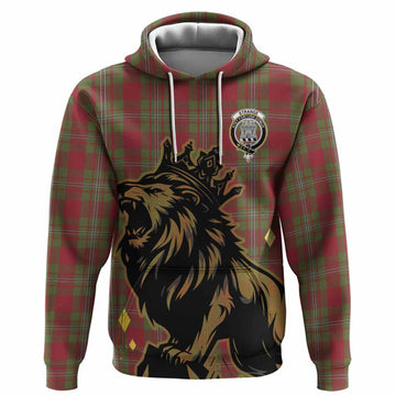 Strange (Strang) Tartan Family Crest Hoodie Crowned Lion Roaring