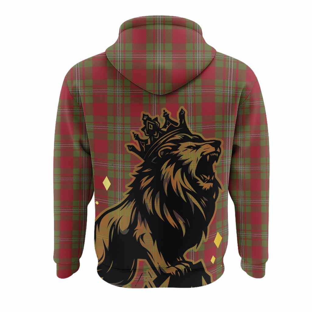 Strange (Strang) Tartan Family Crest Hoodie Crowned Lion Roaring