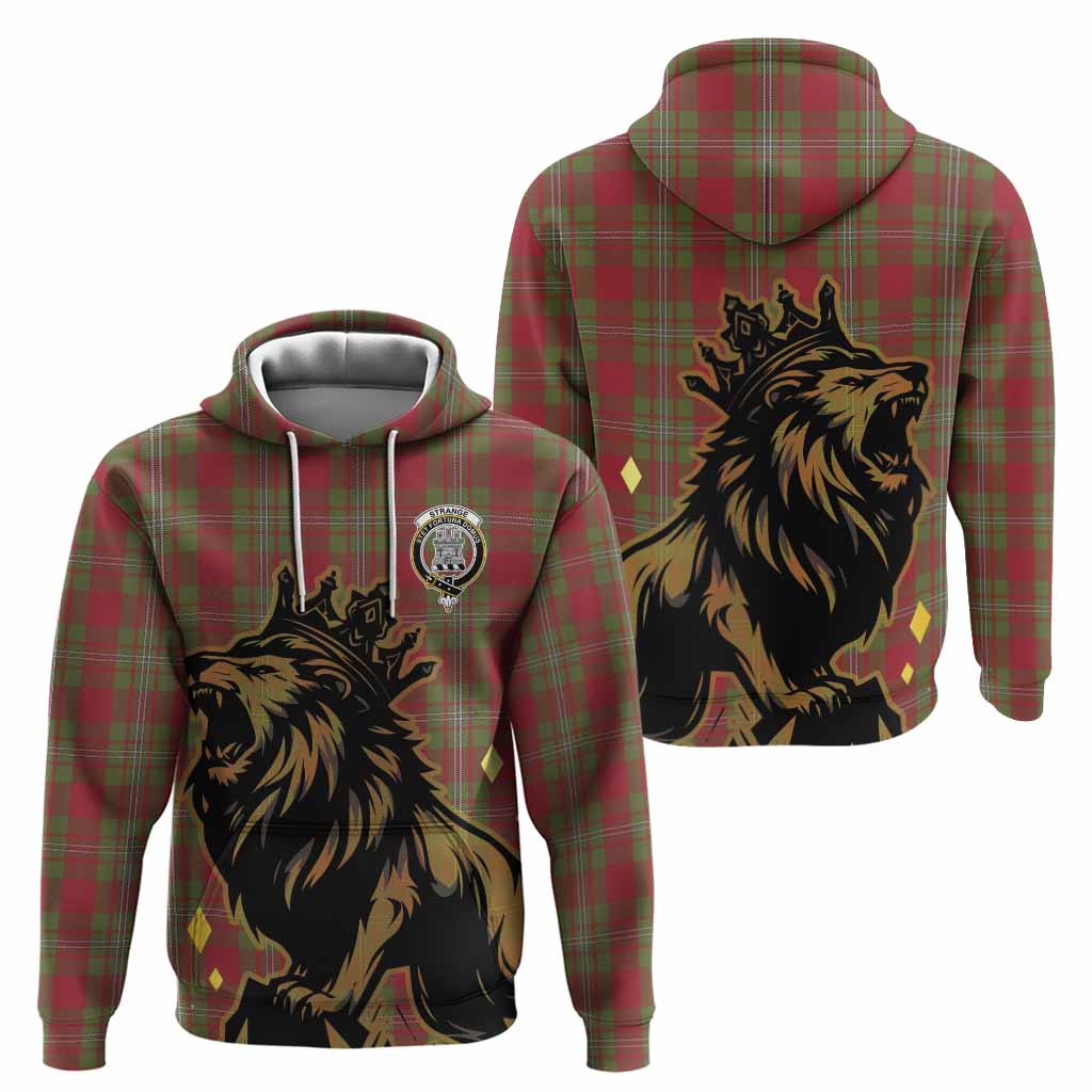 Strange (Strang) Tartan Family Crest Hoodie Crowned Lion Roaring