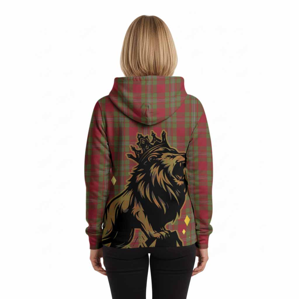Strange (Strang) Tartan Family Crest Hoodie Crowned Lion Roaring