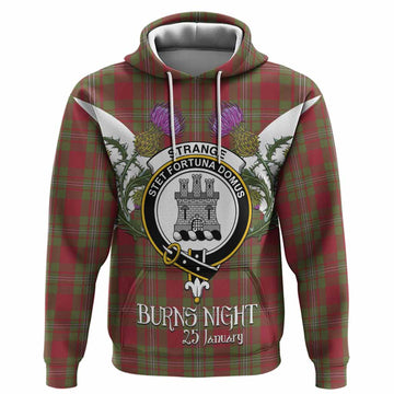 Strange (Strang) Tartan Family Crest Hoodie Scottish Burns Night Thistle Floral