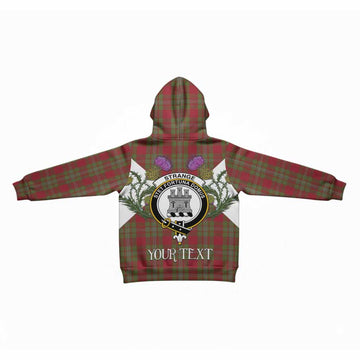 Strange (Strang) Tartan Family Crest Kid Hoodie Scottish Burns Night Thistle Floral