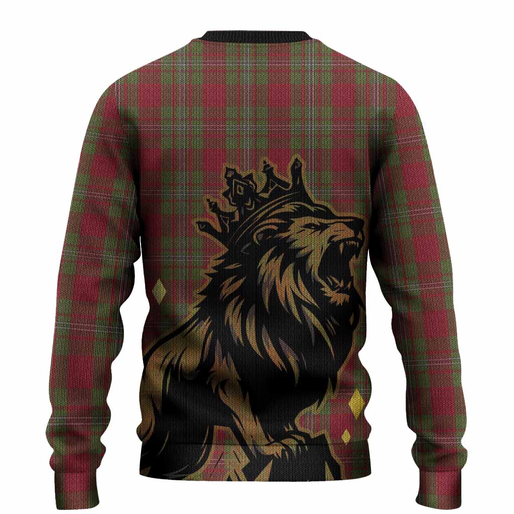 Strange (Strang) Tartan Family Crest Knitted Sweater Crowned Lion Roaring