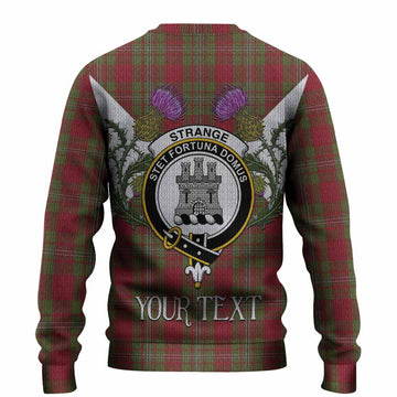 Strange (Strang) Tartan Family Crest Knitted Sweater Scottish Burns Night Thistle Floral