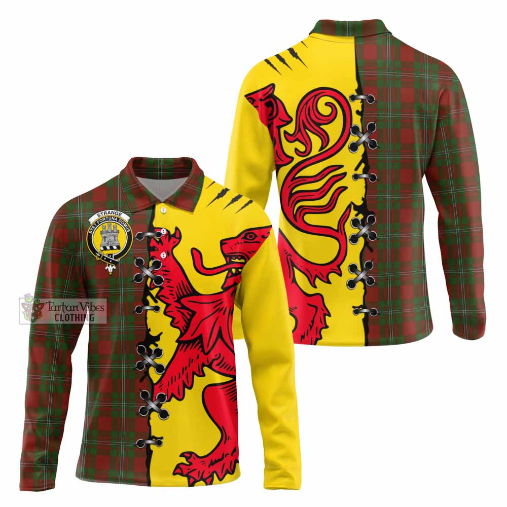 Strange (Strang) Tartan Family Crest Long Sleeve Polo Shirt Lion Rampant Honor - Tartan Vibes Clothing