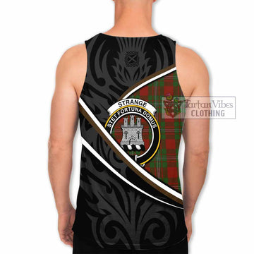Strange (Strang) Tartan Family Crest Men Tank Top Celtic Scottish Thistle Floral