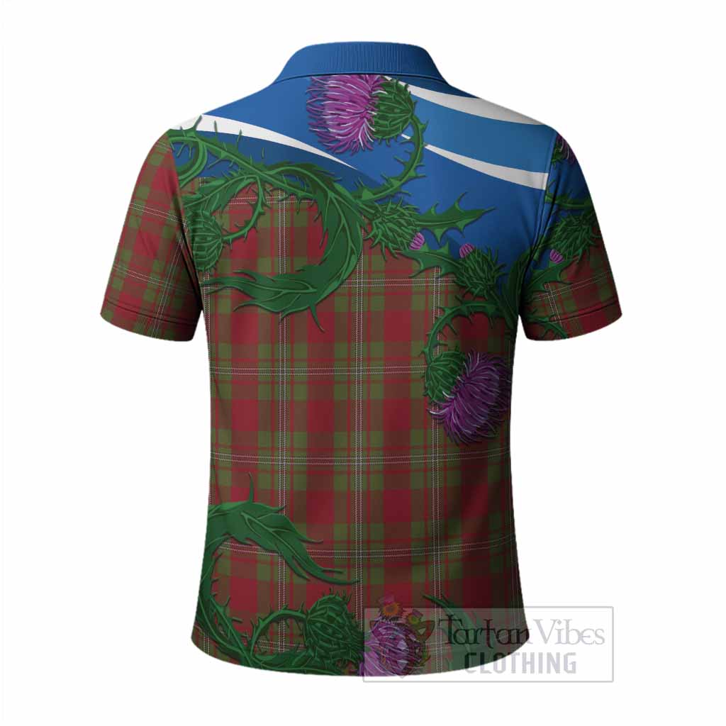 Strange (Strang) Tartan Family Crest Polo Shirt Thistle in Minimalism
