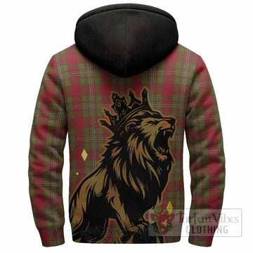 Strange (Strang) Tartan Family Crest Sherpa Hoodie Crowned Lion Roaring