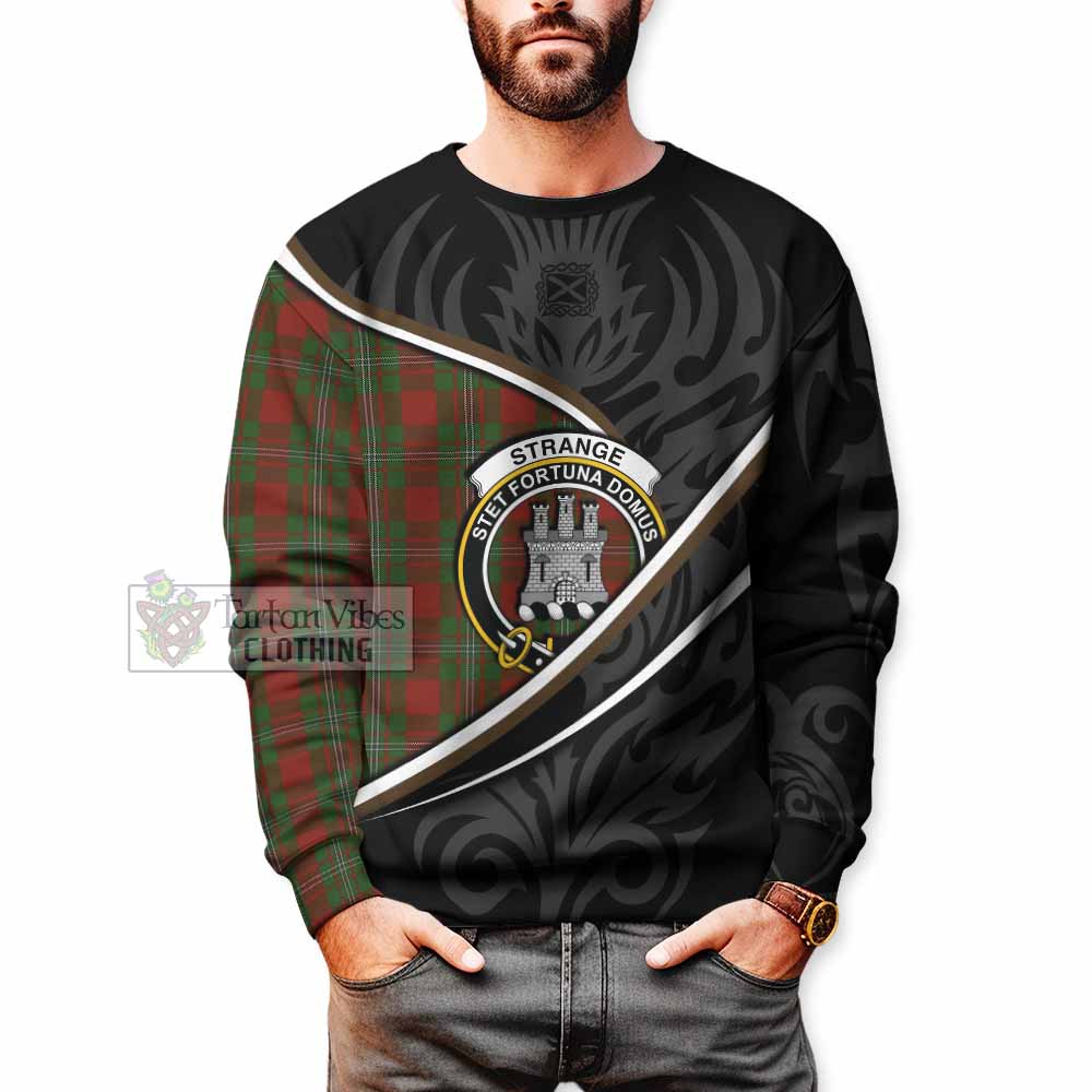 Strange (Strang) Tartan Family Crest Sweatshirt Celtic Scottish Thistle Floral - Tartan Vibes Clothing