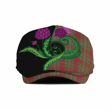 Strange (Strang) Tartan Flat Cap, Jeff Cap Traditional Scottish Thistle