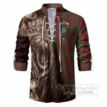 Strange (Strang) Tartan Ghillie Shirt Roaring Lion Heritage