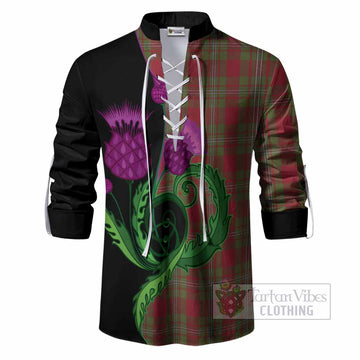 Strange (Strang) Tartan Ghillie Shirt Traditional Scottish Thistle