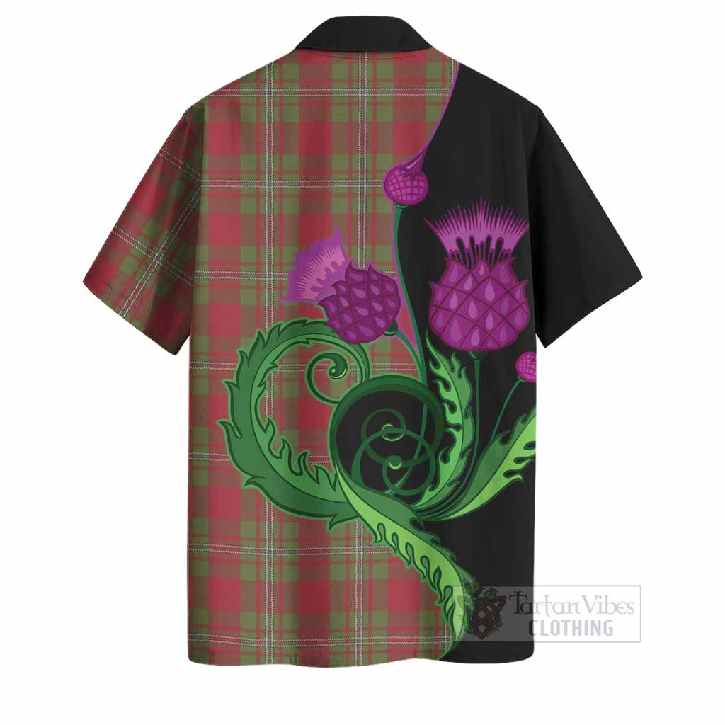 Strange (Strang) Tartan Hawaiian Shirt Traditional Scottish Thistle