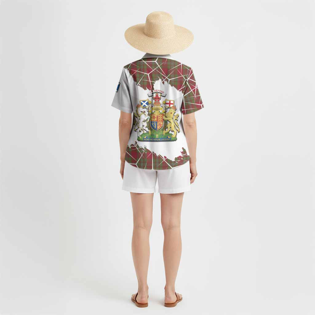 Strange (Strang) Tartan Hawaiian Shirt with Family Crest and Lion Rampant Grunge Style