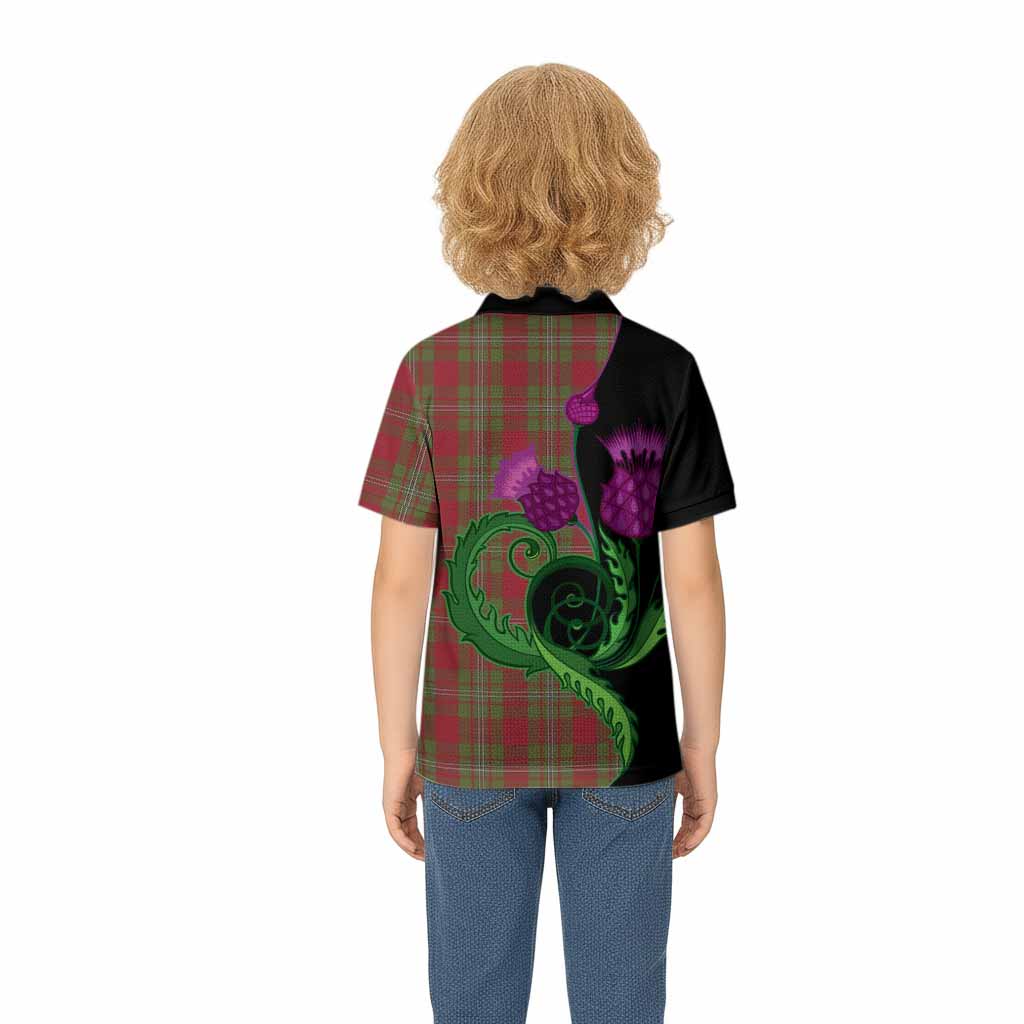 Strange (Strang) Tartan Kid Polo Shirt Traditional Scottish Thistle