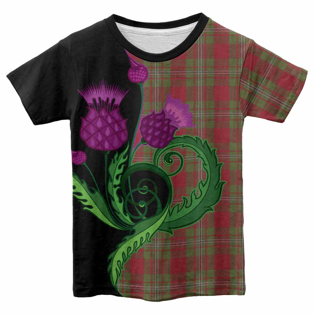 Strange (Strang) Tartan Kid T-shirt Traditional Scottish Thistle