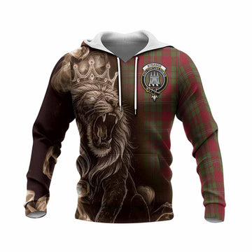 Strange (Strang) Tartan Knitted Hoodie Roaring Lion Heritage
