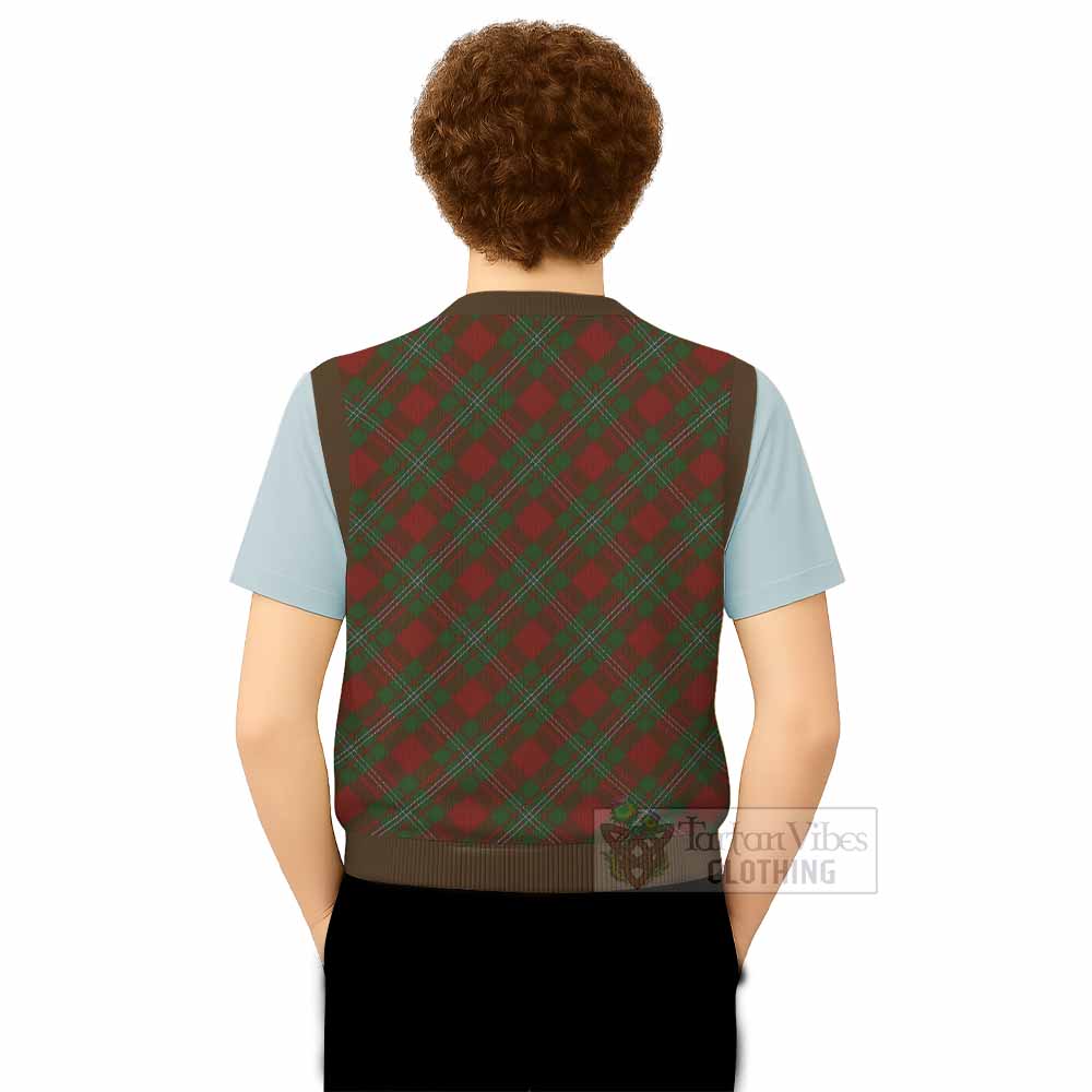 Strange (Strang) Tartan  Knitted V-Neck Vest Cross Style