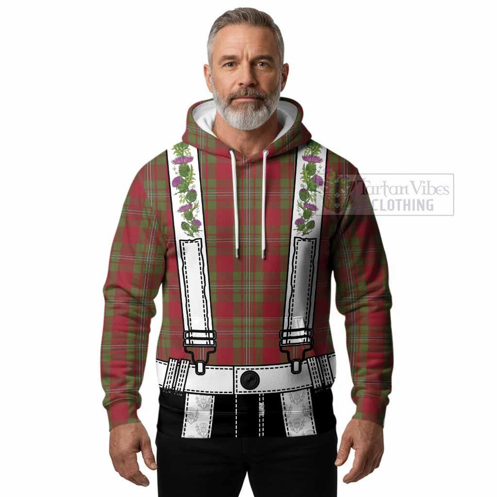 Strange (Strang) Tartan Lederhosen Costume Hoodie Scotland Thistle Floral