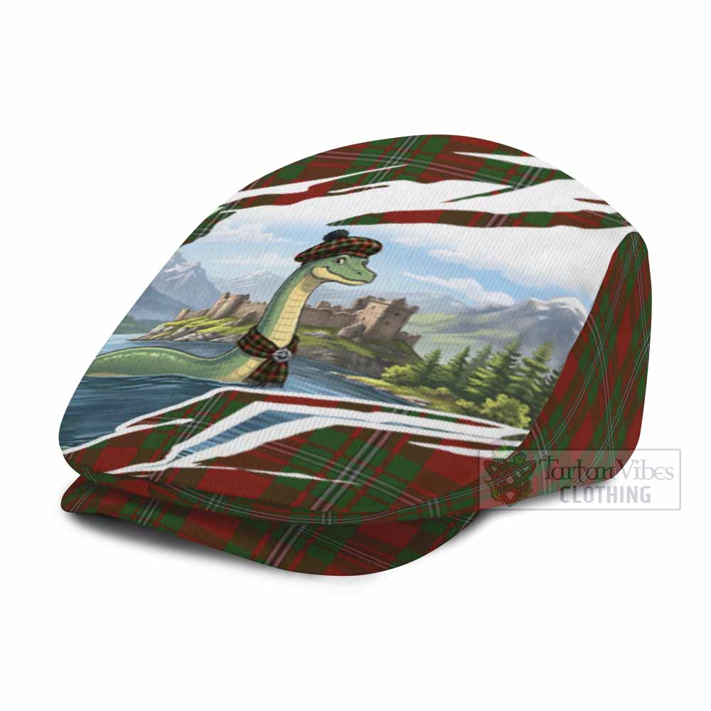 Strange (Strang) Tartan Loch Ness Monster Scottish Heritage Art Flat Cap, Jeff Cap