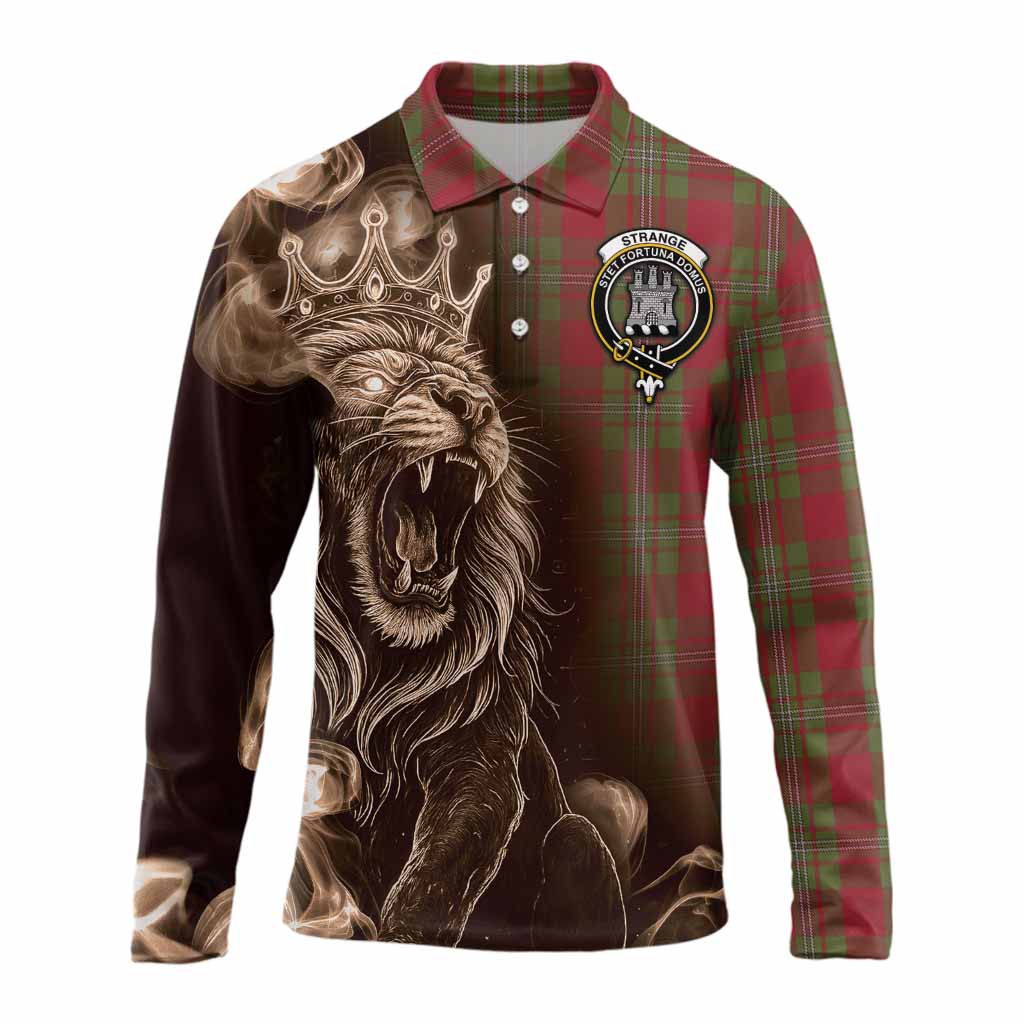 Strange (Strang) Tartan Long Sleeve Polo Shirt Roaring Lion Heritage