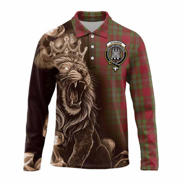 Strange (Strang) Tartan Long Sleeve Polo Shirt Roaring Lion Heritage