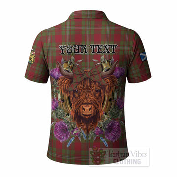 Strange (Strang) Tartan Polo Shirt Scottish Thistle Heilan Coo