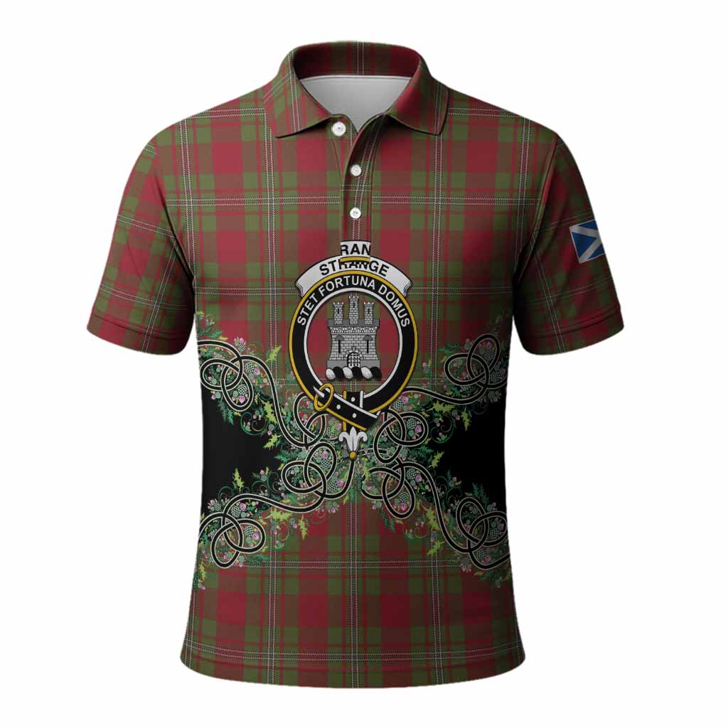 Strange (Strang) Tartan Polo Shirt Thistle Scottish Spirit