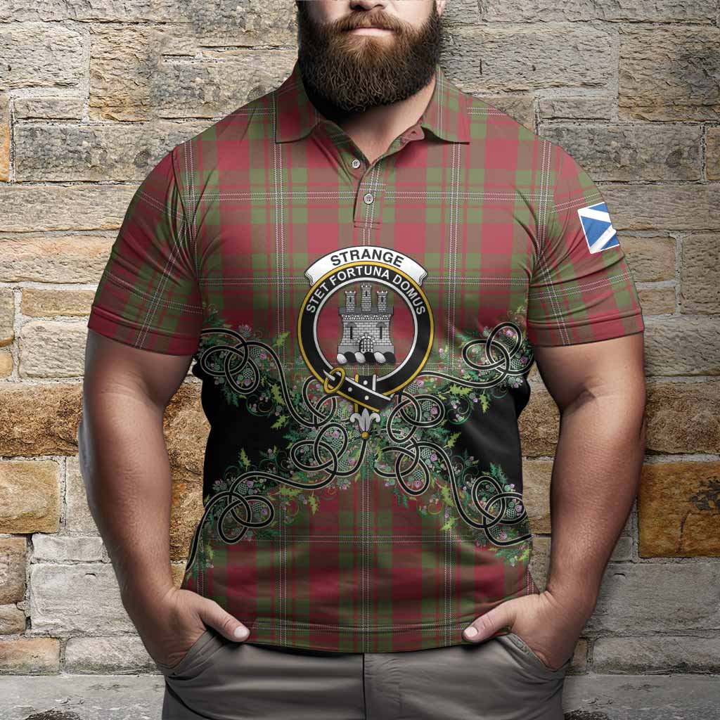 Strange (Strang) Tartan Polo Shirt Thistle Scottish Spirit