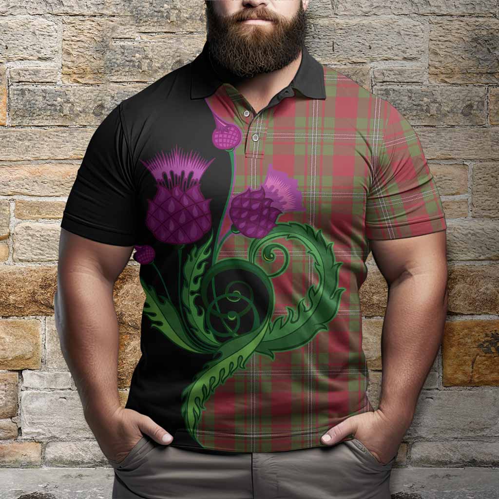 Strange (Strang) Tartan Polo Shirt Traditional Scottish Thistle