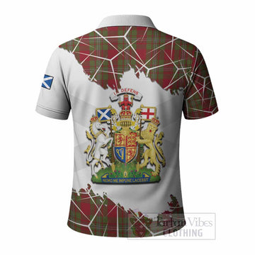 Strange (Strang) Tartan Polo Shirt with Family Crest and Lion Rampant Grunge Style