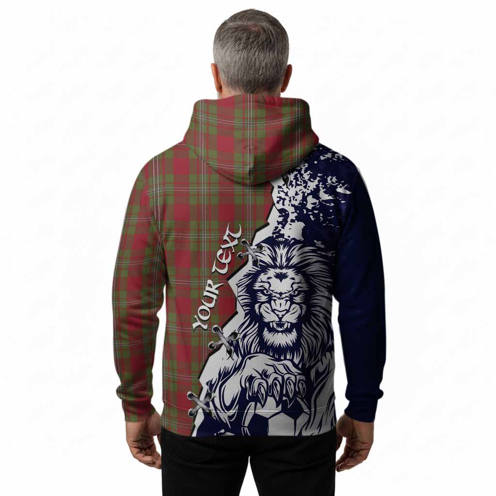 Strange (Strang) Tartan Scottish Hoodie Angry Lion With Soccer Ball Style