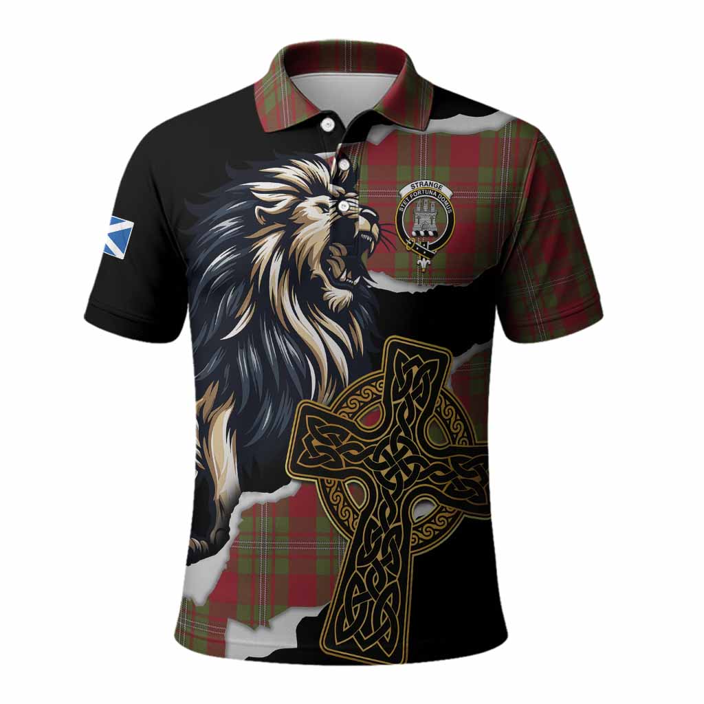 Strange (Strang) Tartan Scottish Polo Shirt Lion Celtic Heritage