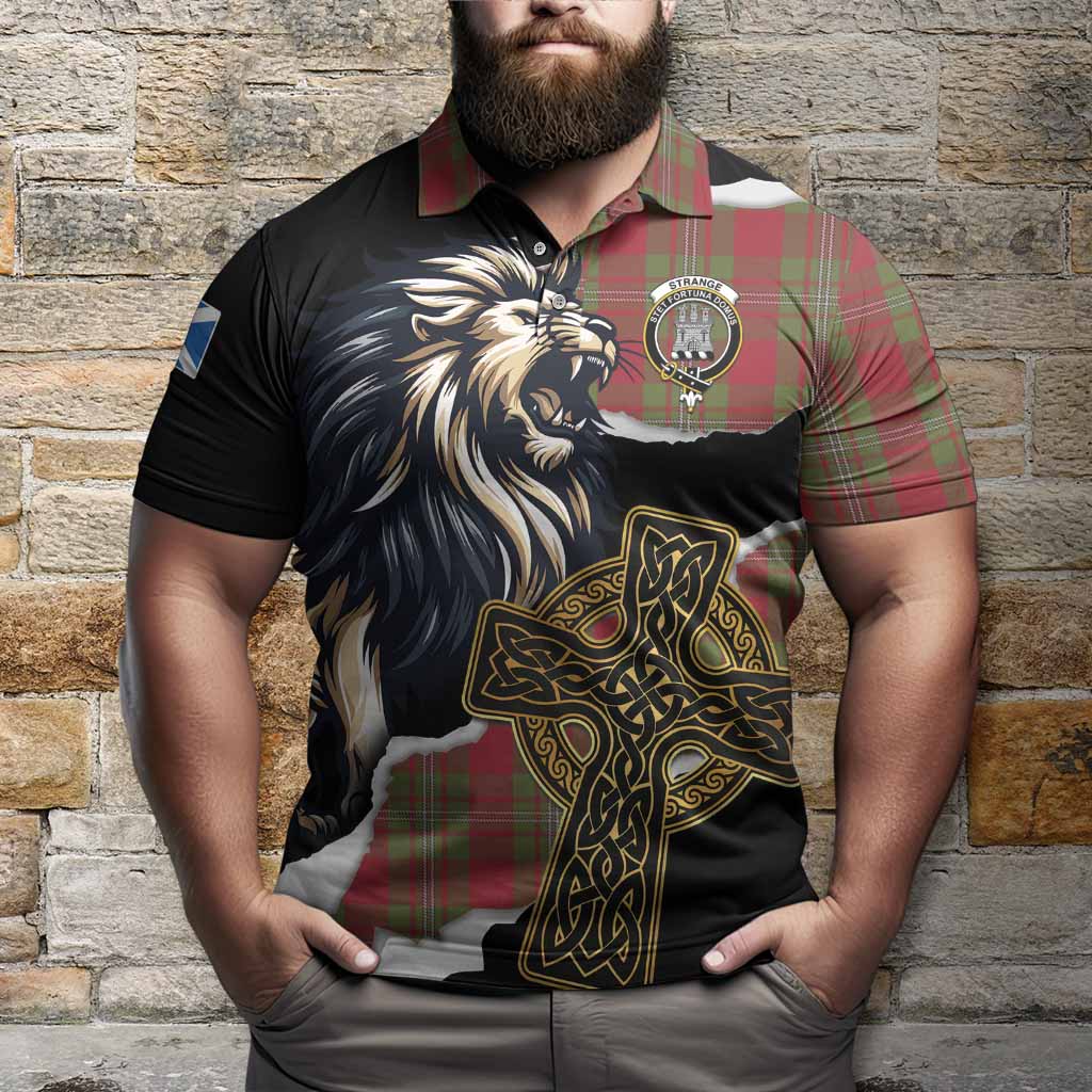 Strange (Strang) Tartan Scottish Polo Shirt Lion Celtic Heritage