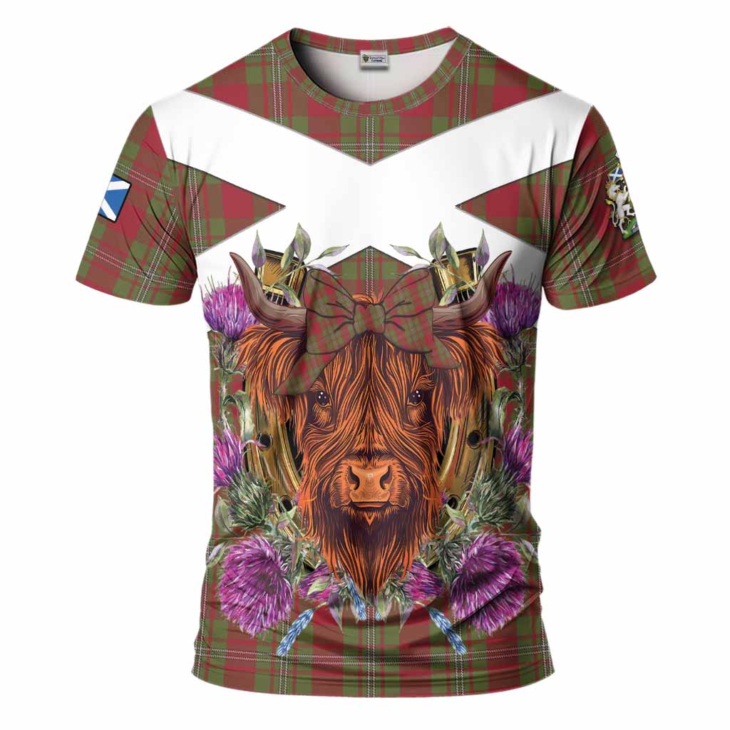 Strange (Strang) Tartan T-Shirt Scottish Thistle Heilan Coo