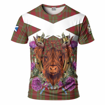 Strange (Strang) Tartan T-Shirt Scottish Thistle Heilan Coo