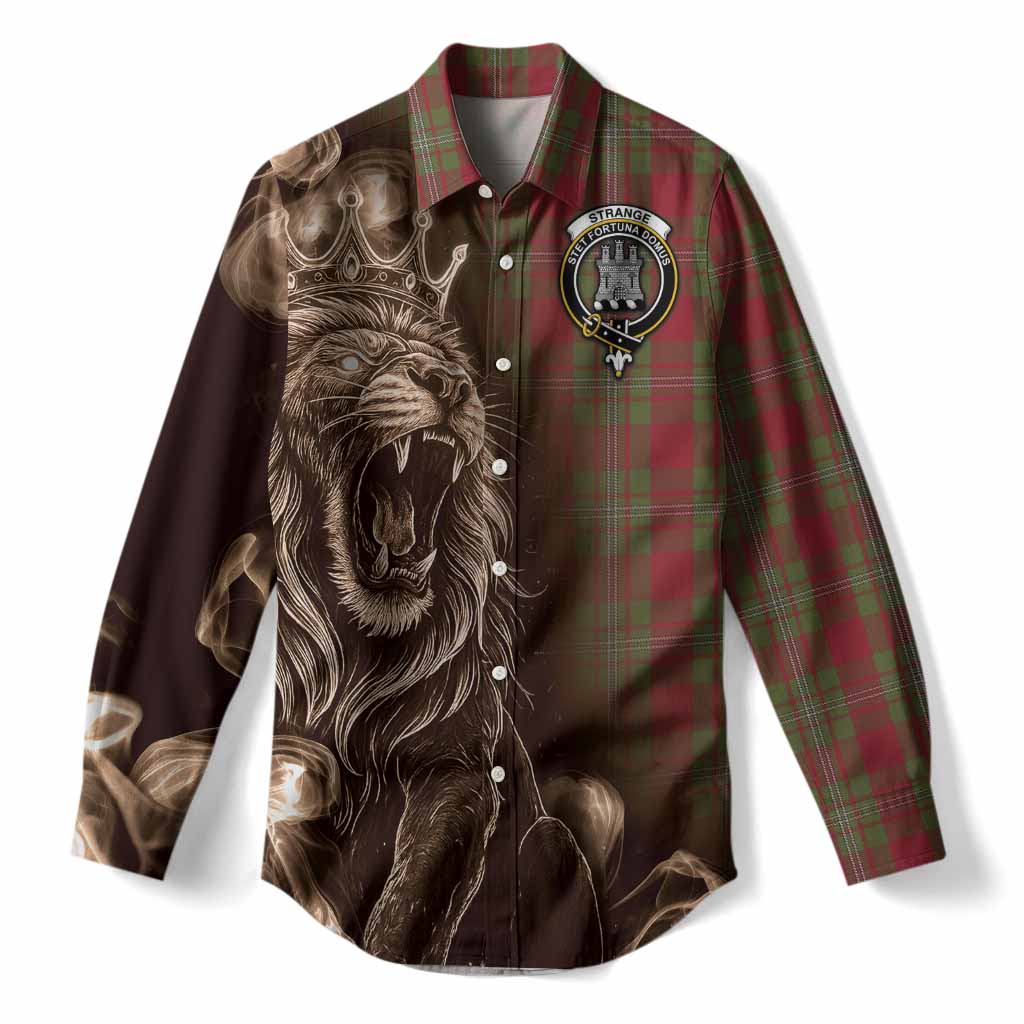 Strange (Strang) Tartan Women Casual Shirt Roaring Lion Heritage