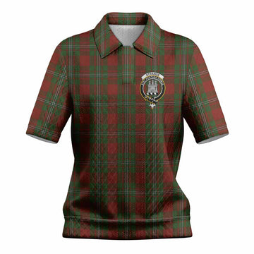 Strange (Strang) Tartan Women’s Polo Sweater Top with Family Crest