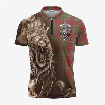 Strange (Strang) Tartan Zipper Polo Shirt Roaring Lion Heritage