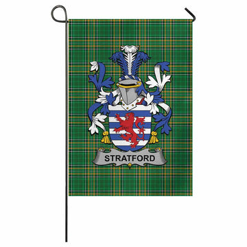 Stratford Irish Clan Tartan Flag with Coat of Arms