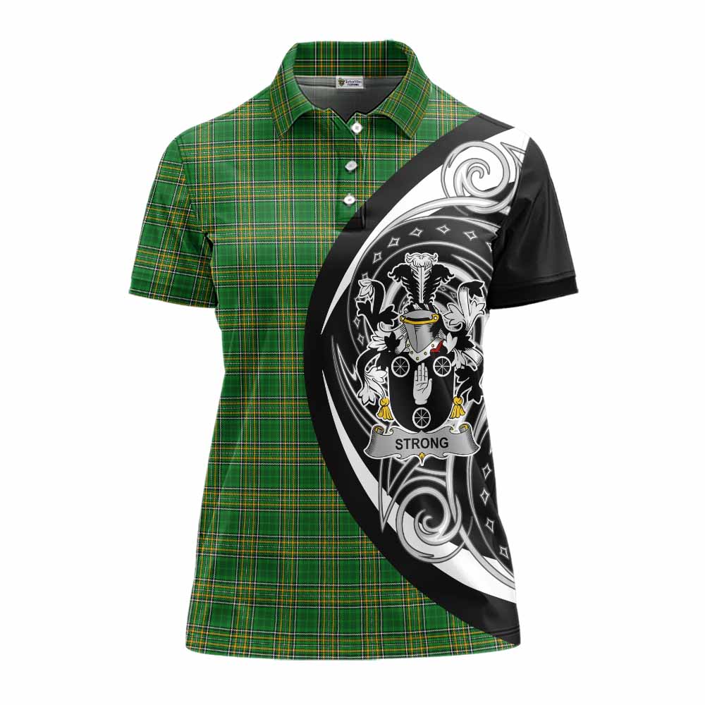 Tartan Vibes Clothing Strong Irish Clan Women's Polo Shirt Celtic Circle Style