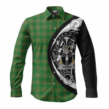 Strong Irish Clan Long Sleeve Button Shirt Celtic Circle Style