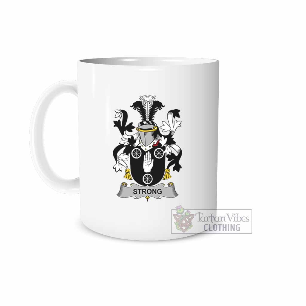 Strong Irish Clan Coat of Arms Ceramic Mug White - 2D-tartanvibesclothing