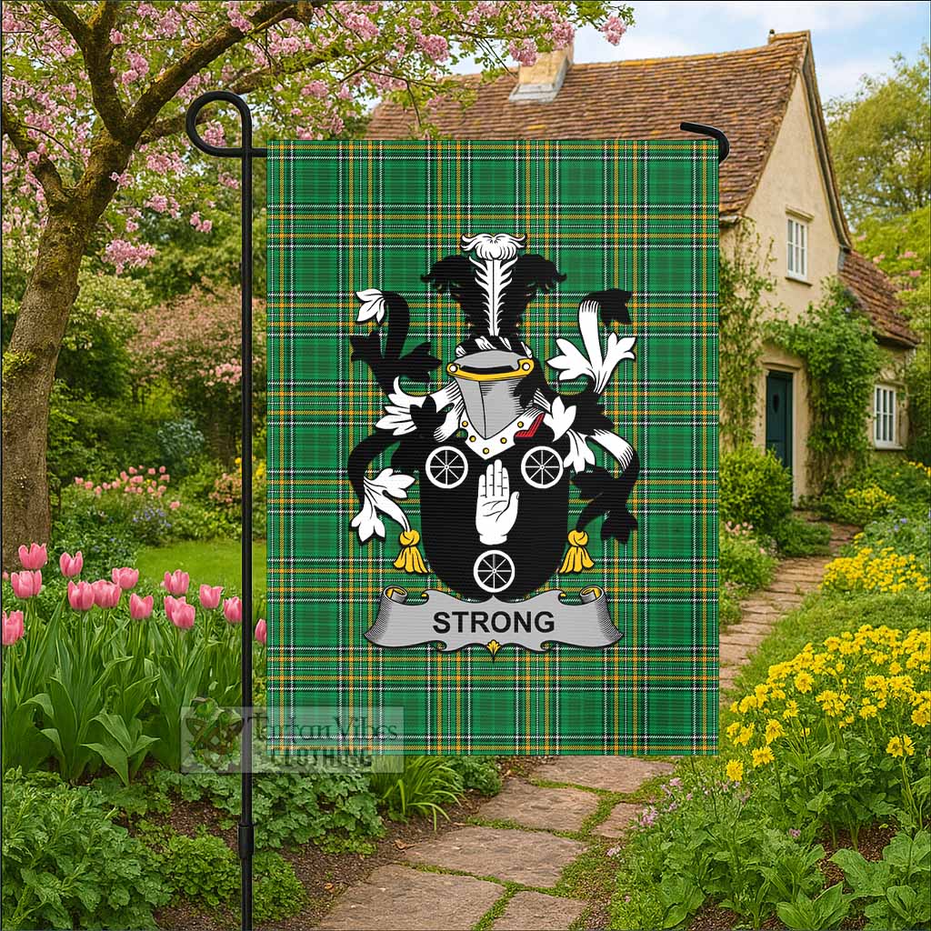 Strong Irish Clan Tartan Flag with Coat of Arms