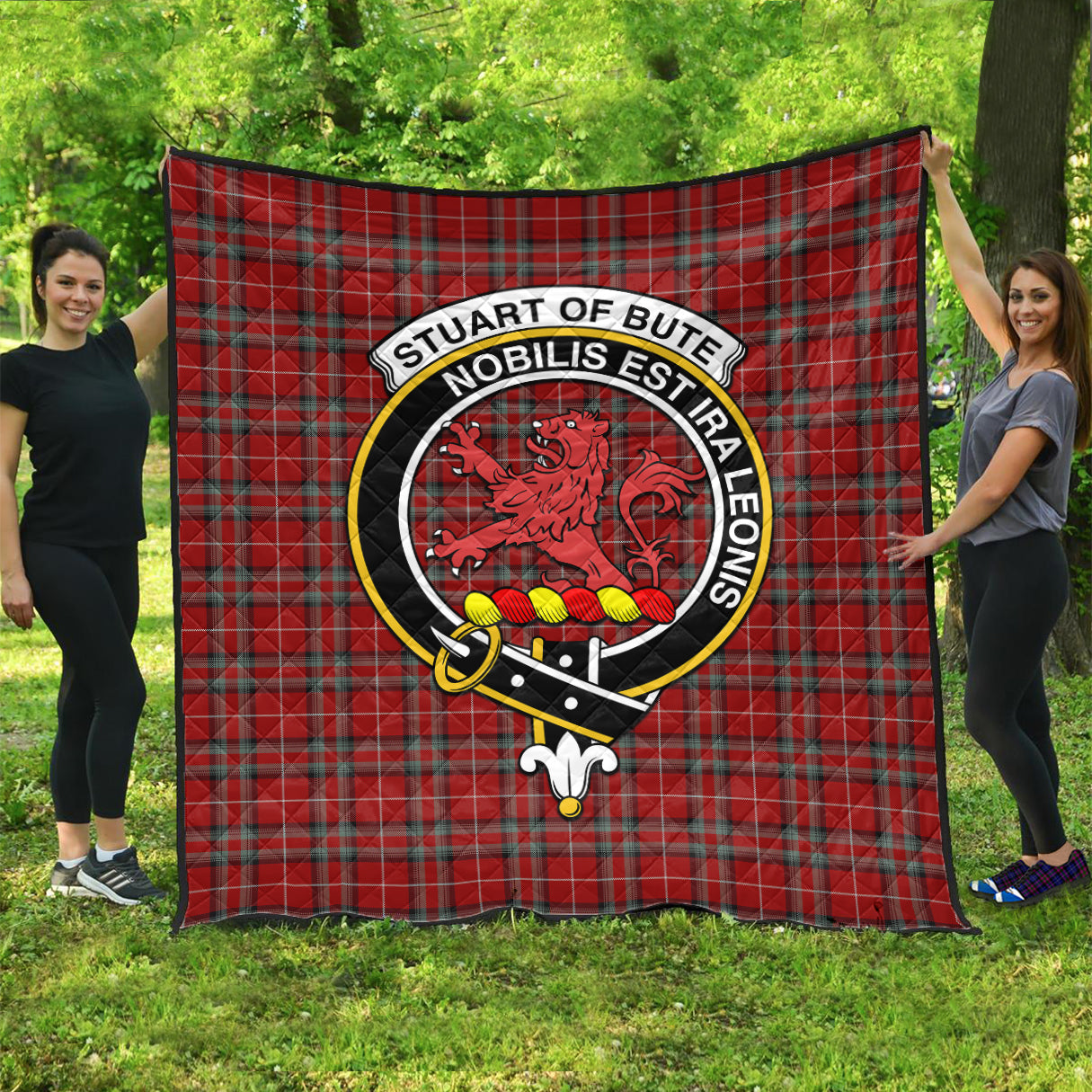 stuart-of-bute-tartan-quilt-with-family-crest